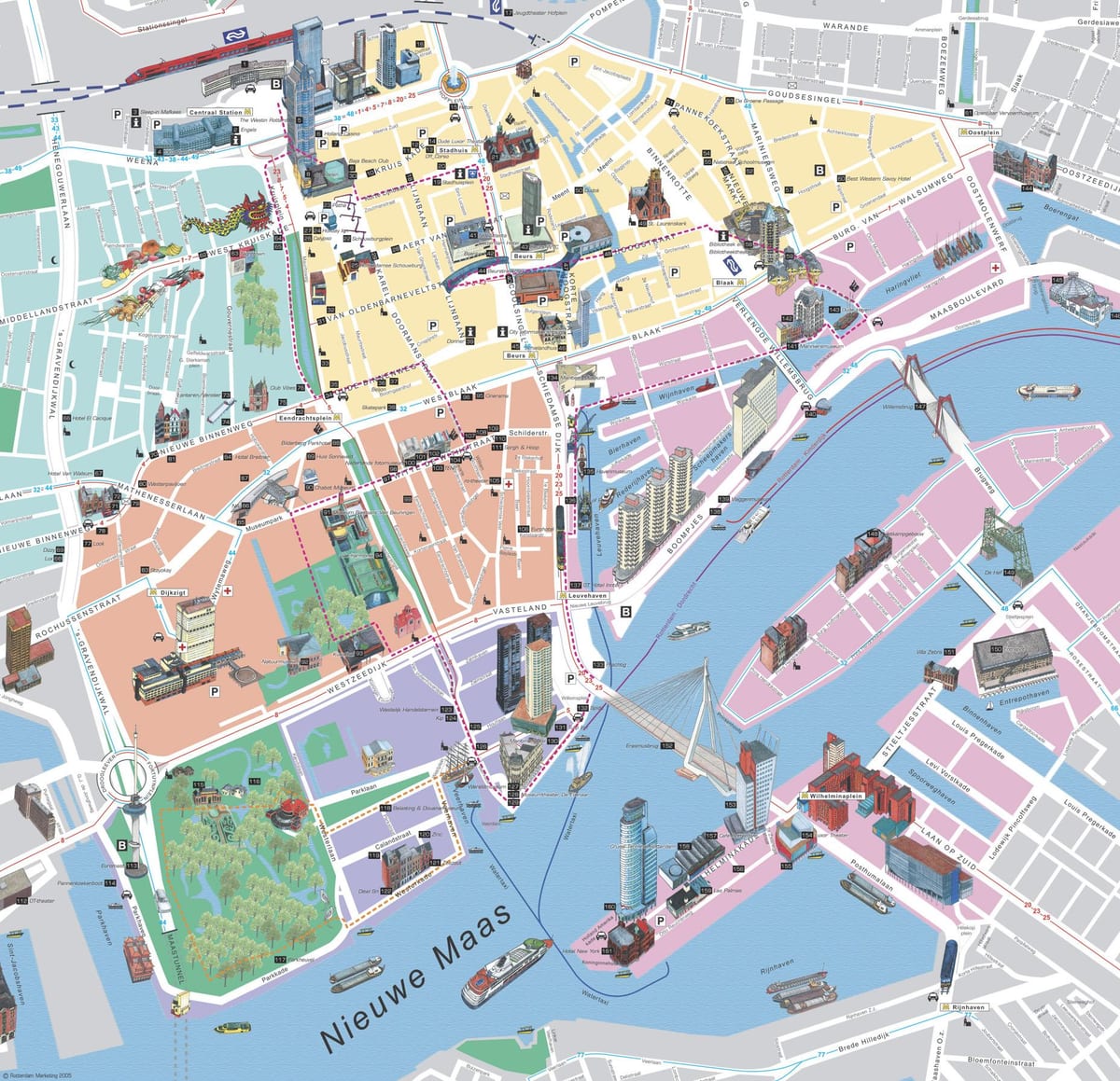 Rotterdam on map