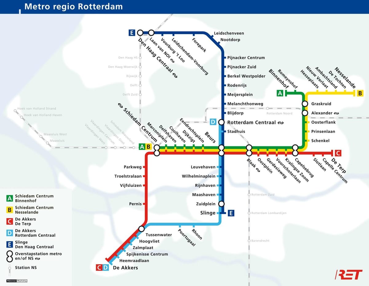 Rotterdam subway map