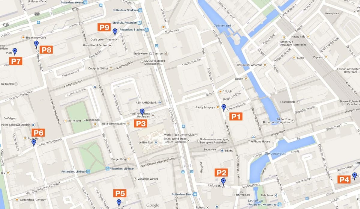 Map of Rotterdam parking zones 