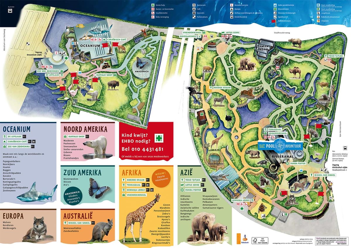 Map of Rotterdam zoo 